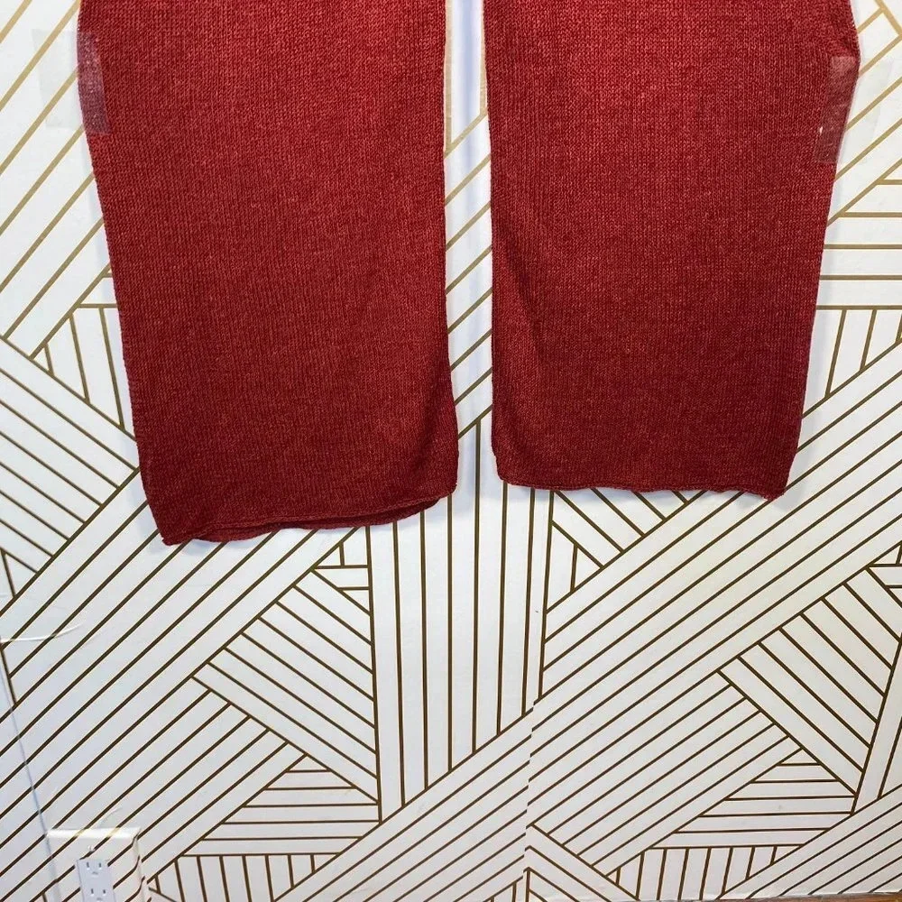 Zara‎ Knit Culottes in Red Rust Wide Leg High Waist